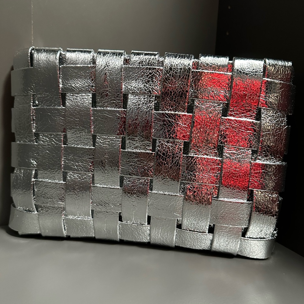 Remi/ Reid silver clutch